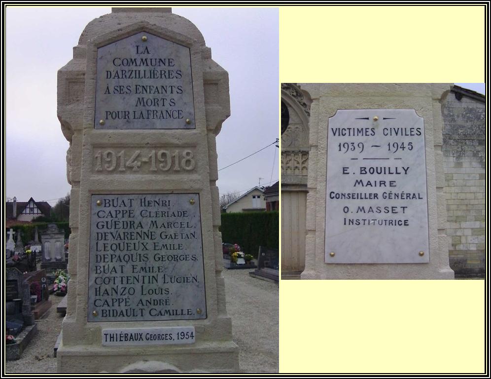 les noms sur le monument
